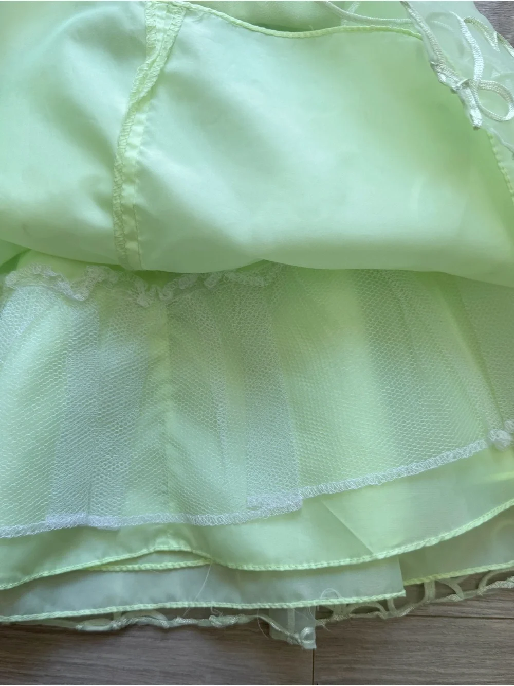 Rare Editions Light Green Embroidered Bow Dress